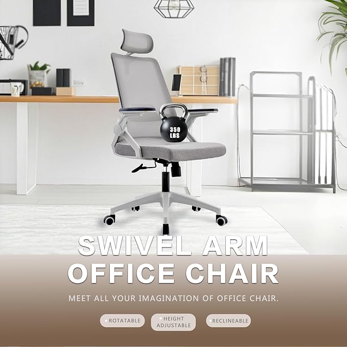 Ergonomic Swivel Task Chair High Back Home Desk Chair Computer Office Chair - Image 8