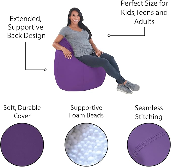 FDP SoftScape Dew Drop Bean Bag Chair - Image 4
