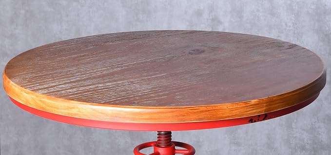 Topower Industrial Bar Table 38.58-48.43" Adjustable Pub Table Kitchen Dining - Image 5