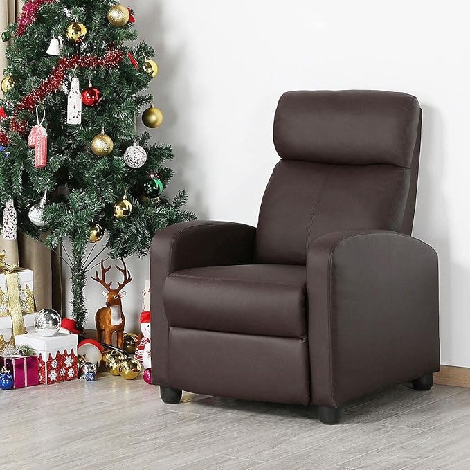 Yaheetech Recliner Chair Faux Leather Recliner Sofa Adjustable Modern Seat Club - Image 8