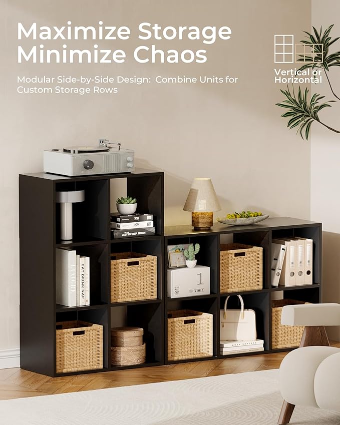 GTPLAYER 6-Cube Storage Organizer, Fits 11" Bins, Vertical or Horizontal Use - Image 7