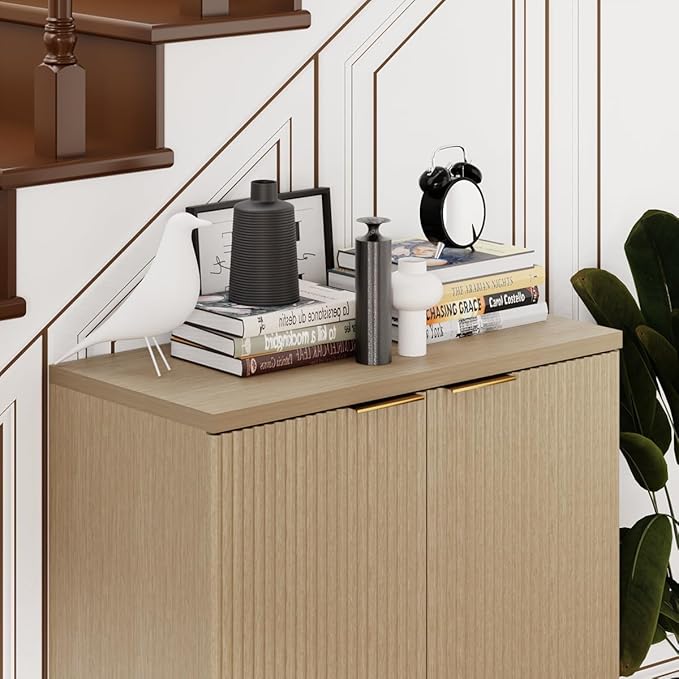 29.5" Sideboard Cabinet with Doors, Modern Buffet Cabinet with Adjustable Shelf - Image 5