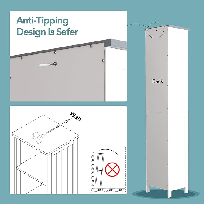Tall Bathroom Storage Cabinet - Image 8