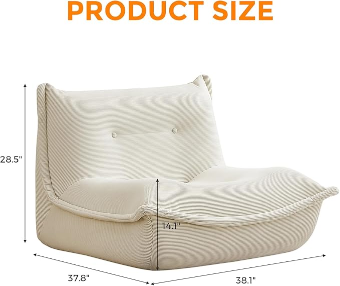 Bean Bag Chairs for Adults Giant BeanBag Chair Sofa Memory Foam Bean Bag Chair - Image 2