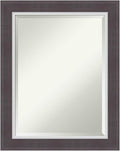 Amanti Art Brown Wall Mirror 30x24 Ellie Brown Silver Rectangle Bathroom Mirror by AmantiArt