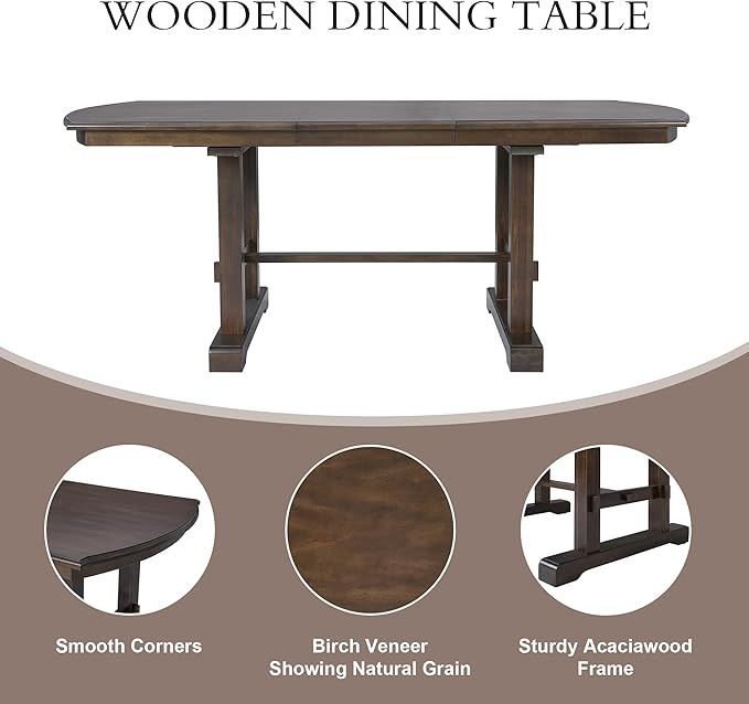 Ball & Cast 60"-78" Extendable Farmhouse Dining-Table - Image 7