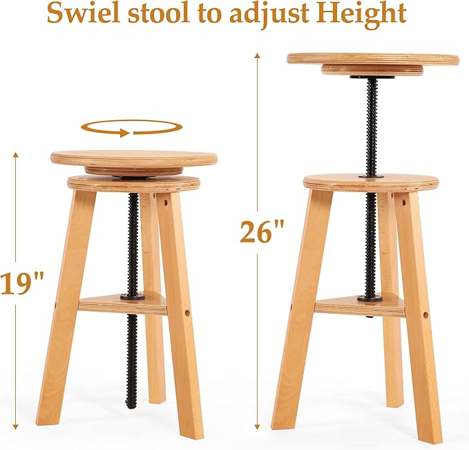 VISWIN Adjustable Drafting Stool - Image 3