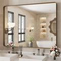 WEER Bronze Bathroom Mirror 48x36 Inch, Farmhouse Oil Rubbed Bronze Mirror by WEER