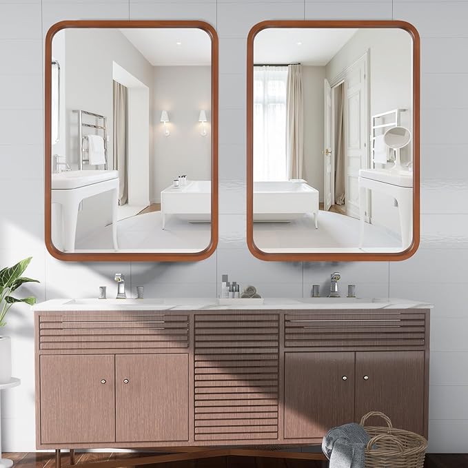 WallBeyond 30x40 Inch Wood Mirror - Image 3