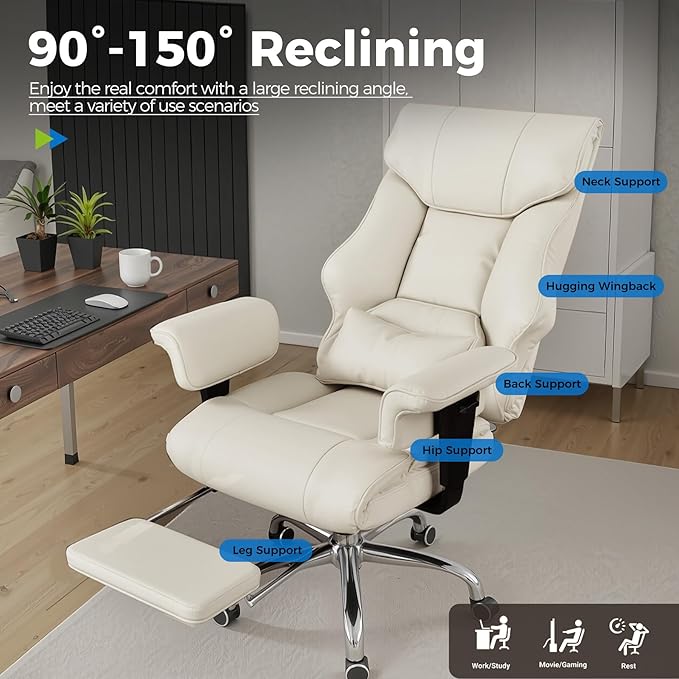 GTRACING Big and Tall Gaming Chair 400lbs Heavy Duty Office Chair - Image 5
