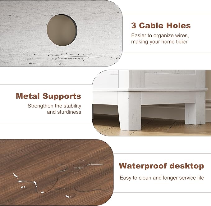 GarveeHome TV Stand for 63 in, Entertainment Center - Image 3