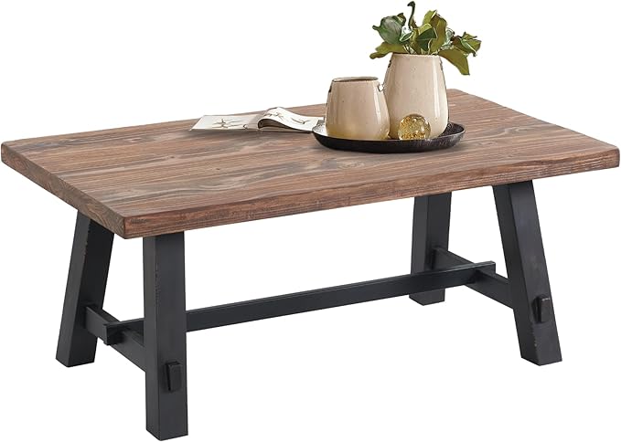 Alaterre Furniture Adam 42-Inch Solid Wood Rustic Coffee Table by AlaterreFurniture