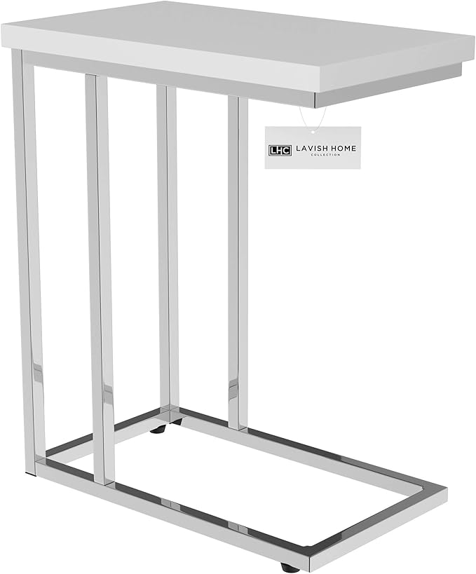 Lavish Home C-Shaped Sofa Side Table - Image 3