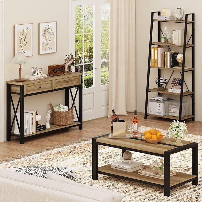 BON AUGURE Entryway Table with Drawers, Sofa Table with Storage, Couch Tables - Image 6