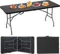 BestOffice Outdoor Folding Camping Table Plastic Table Portable Square Height by BestOffice