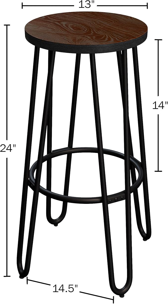 Set of 2 Bar Stools - Image 5