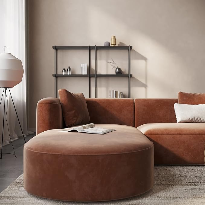 Acanva Luxury Modern Tight Curved Back Velvet Sofa, Minimalist Style Comfy Couch - Image 4