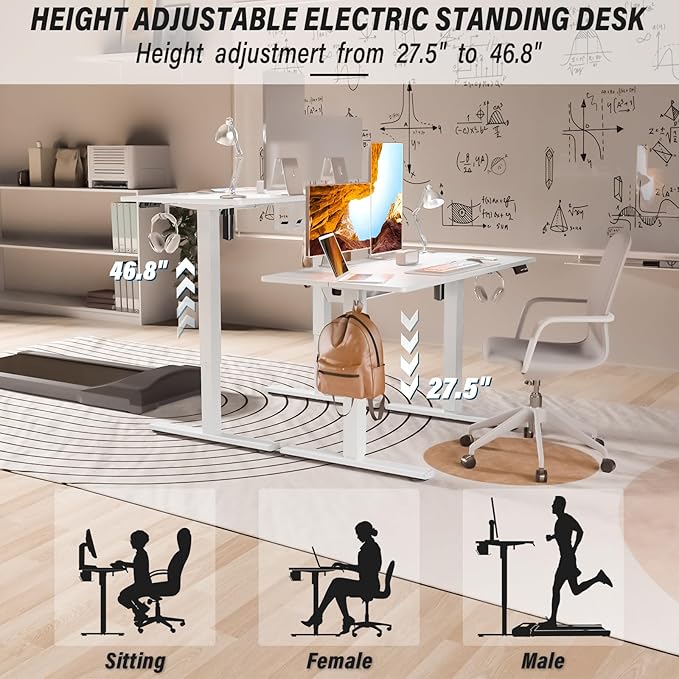 Kingant Electric Standing Desk Height Adjustable Stand Up Desks - Image 7