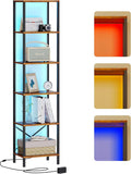 6-Tier Bookshelf, Tall Narrow Bookcase by JARHETUN