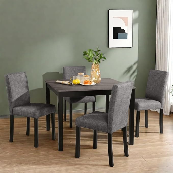 Dining Table Set for 4, 5-Piece Kitchen Table & Chairs Set - Image 4