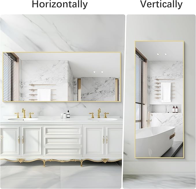 36x72inch Bathroom Mirror, Large Rectangular Wall Mirrors - Image 4