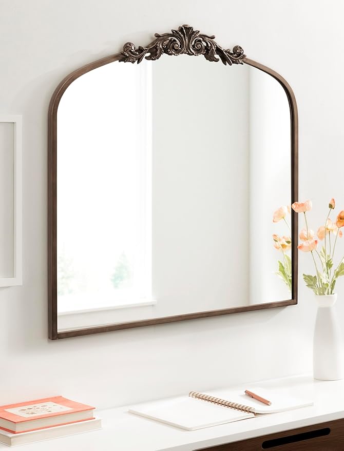 Kate and Laurel Arendahl Ornate Traditional Square Arched Mirror; 28 x 30; - Image 3