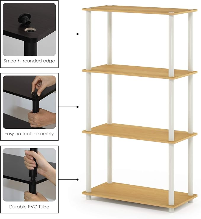 Furinno Turn-N-Tube 4-Tier Multipurpose Shelf Display Rack - Image 5