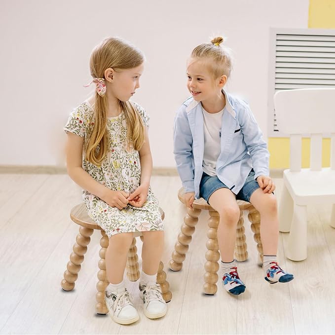 Solid Wooden Step Stool for Kids Adults, 10 inch Short Chair Perfect Matched - Image 8