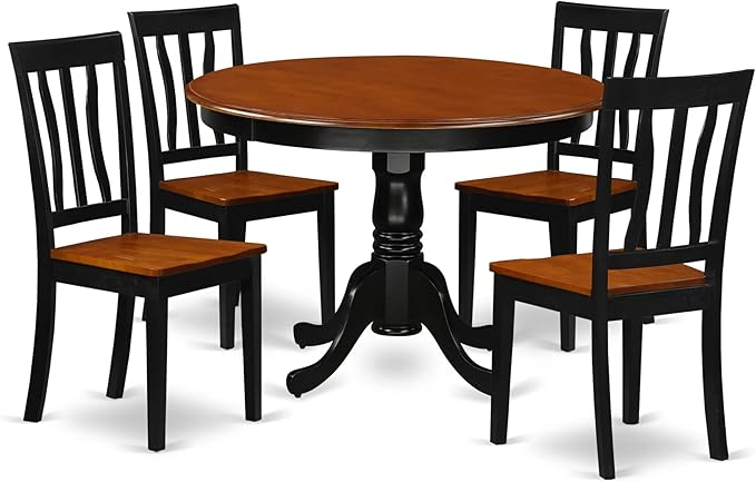East West Furniture HLAN5-BCH-W 5 Piece Dining Table Set by EastWestFurniture