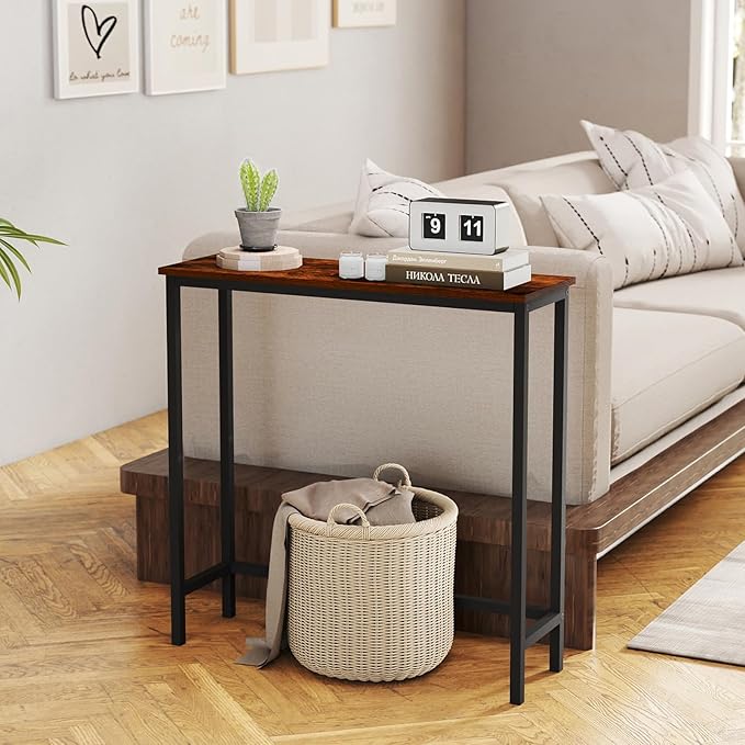 HollyHOME Narrow Console Table, 29.5" Slim Entryway Table, Sofa Stand, Hallway - Image 9