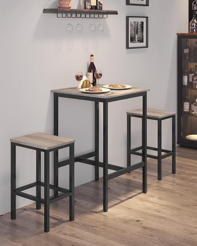 VASAGLE Bar Table, Small Kitchen Dining Table, High Top Pub Table, Height - Image 4