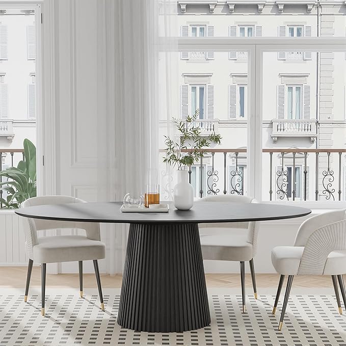 Casaphoria 67" Oval Dining Table, Modern Wood Kitchen Table - Image 8