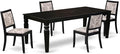 East West Furniture LGX25-BLK-30 -5 Piece Dining Set Includes a Rectangular by EastWestFurniture