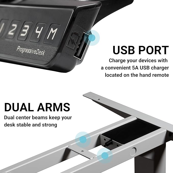 Progressive Desk Stand Up Adjustable Height Electric Standing Desk - Image 4