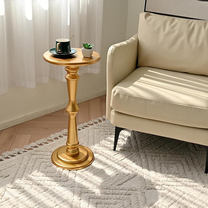SwallowLiving Small Round Side Table, Tall End Tables Living Room, Narrow Night - Image 6