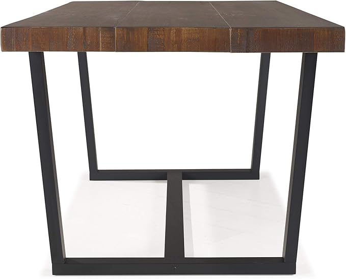 Walker Edison Durango Distressed Solid Wood Dining Table, 72 Inch - Image 6
