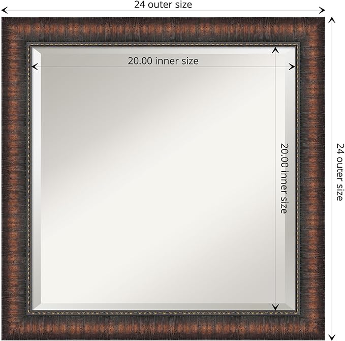 Amanti Art Brown Bathroom Mirror - Image 4