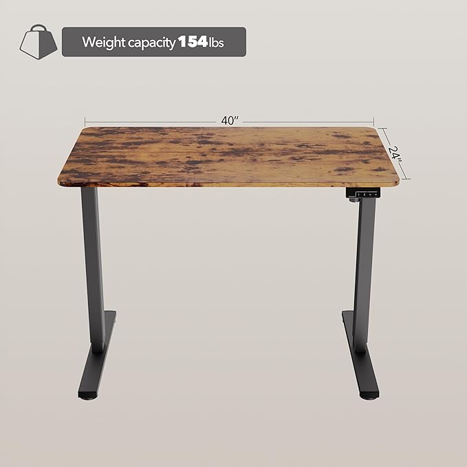 Electric Standing Desk Adjustable Height, 40x24 Inches Sit Stand up Desktop - Image 9