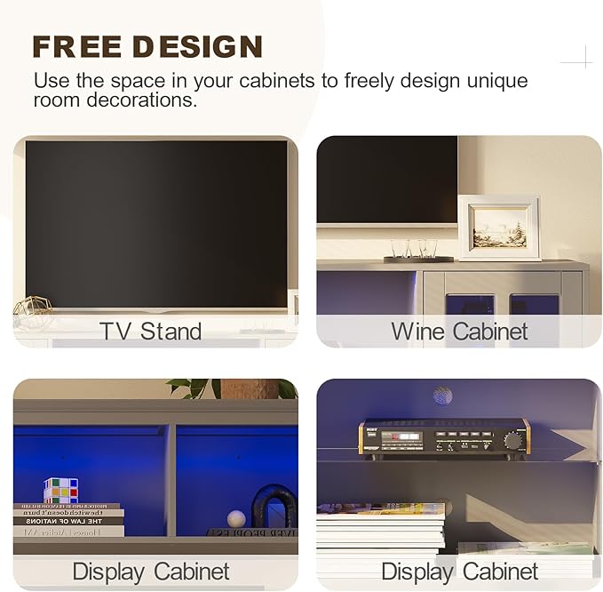 4-Piece Wall Unit TV Stand - Image 5