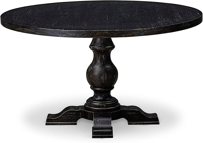 I55-11-TP Breakfast Table with Acacia Wood Round Tabletop and Stylish Pedestal - Image 6