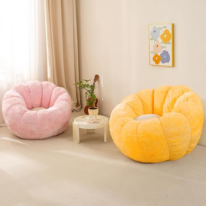 Pumpkin Bean Bag Sofa Chair for Adult, Beanbag Couch - Image 9