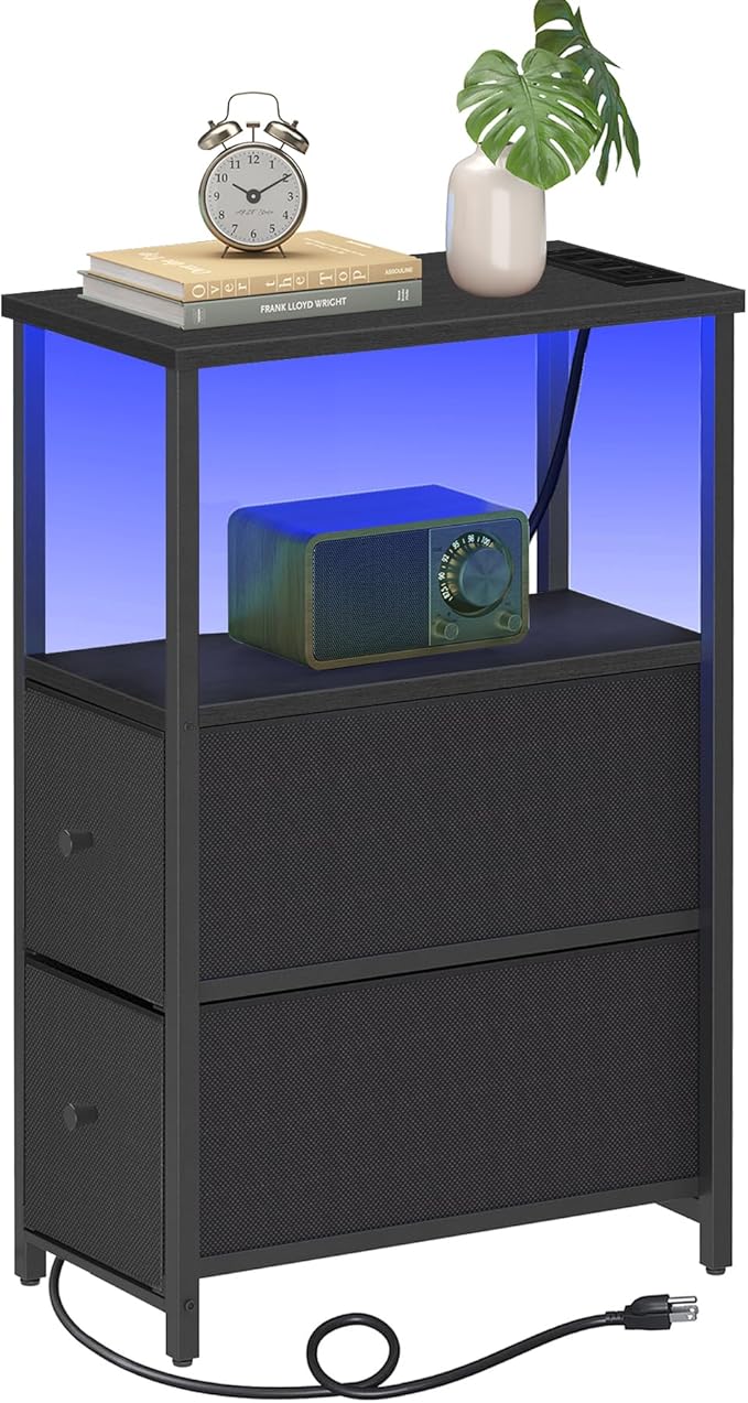 TUTOTAK Small Narrow LED End Table by WelcometotheTUTOTAKHome
