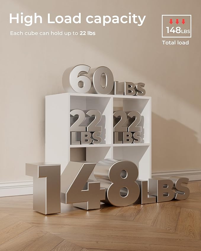 GTPLAYER 4-Cube Storage Organizer, Fits 11" Bins, Vertical or Horizontal Use - Image 5