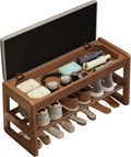 Shoe Rack Bench with Cushion, 2 Tiers Shoe Bench with Flip-Top Storage by AQIMUELE-Solidwoodfurniture