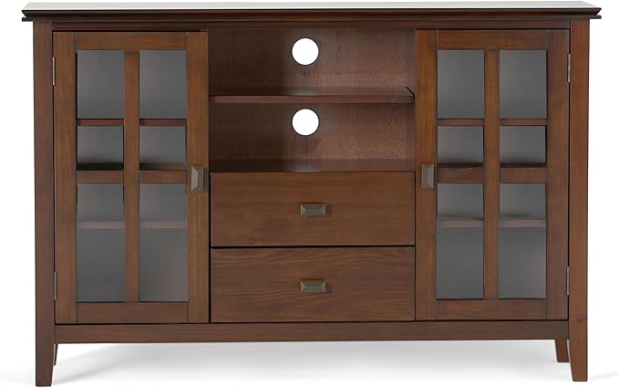 SIMPLIHOME Artisan SOLID WOOD 53 inch Wide Transitional TV Media Stand in - Image 3