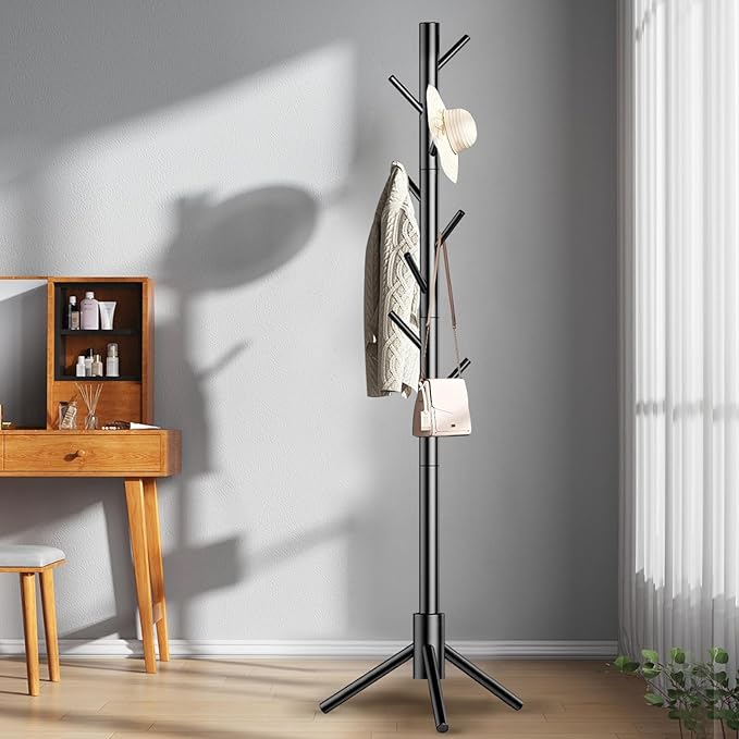 Wooden Coat Rack Stand, Freestanding Coat Rack - Image 8