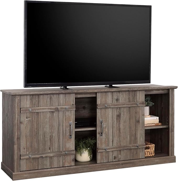 Sauder Entertainment Credenza, Pebble Pine Finish - Image 6