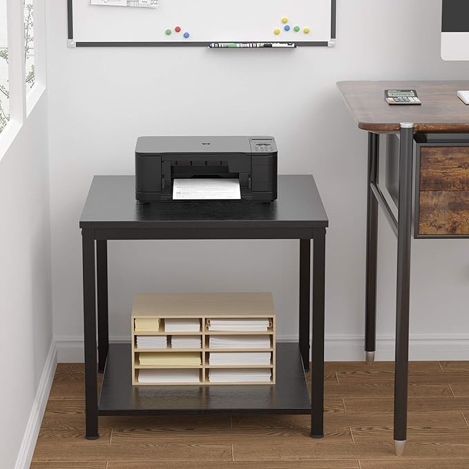 Homieasy Side Table 20 Inch Square, 2-Tier Coffee Tea End Table Nightstands - Image 7