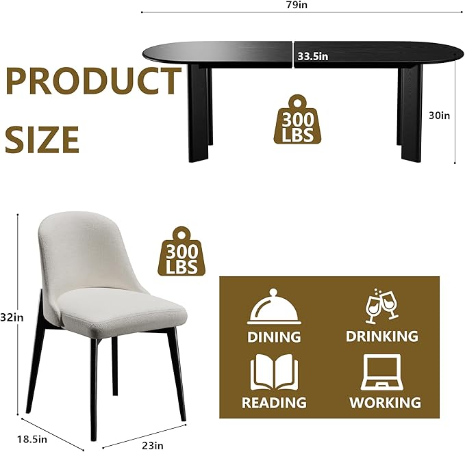 Casaphoria Wood Kitchen Table Set - Image 6