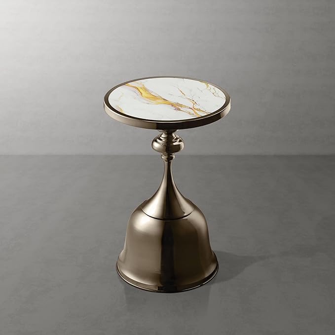 HOMES: Inside + Out Halric Modern 24" Tall Round End Table - Image 9